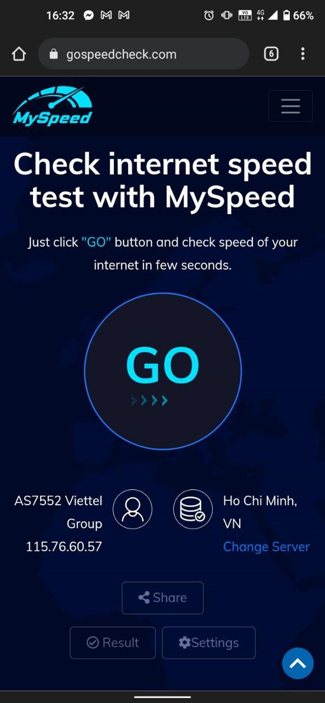 MySpeed on iPhone