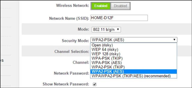Turn on the security of your wifi connection