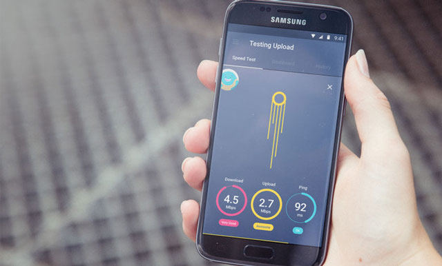 Meteor gives you a Wifi speed test on your phone