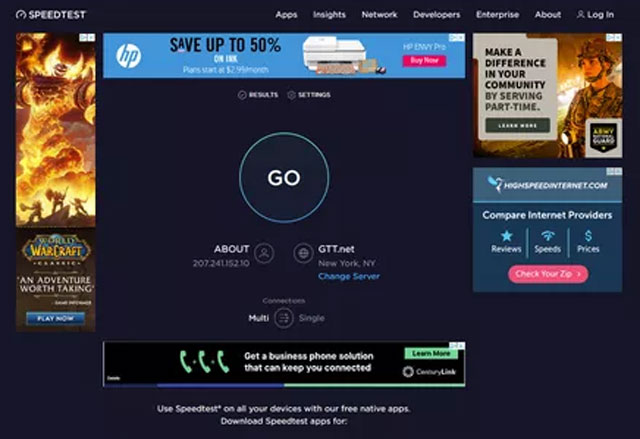 How to test your Wifi speed on Pc with the web-based speed test?