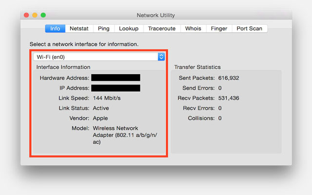 How to check Wifi speed on Mac with Network Utility
