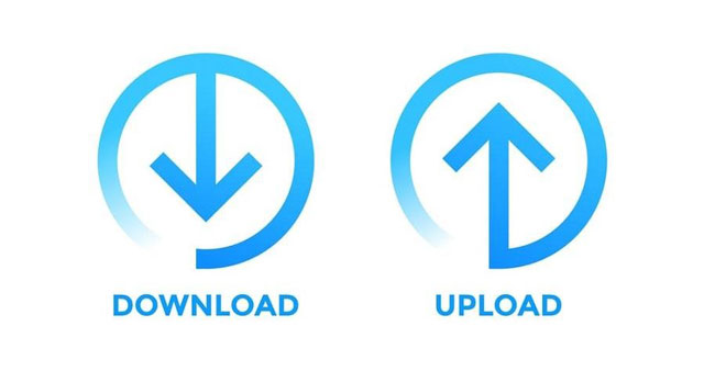 Download speed and upload speed