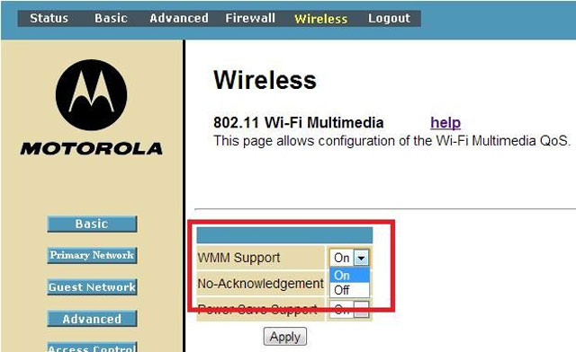 Configure WMM mode on your router