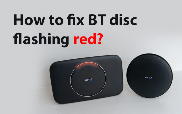 What to do if my BT disc is flashing red? 