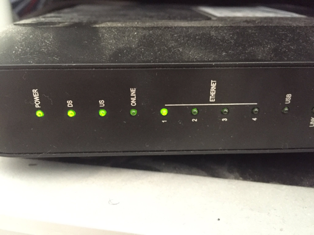 Understanding the modem lights’ status