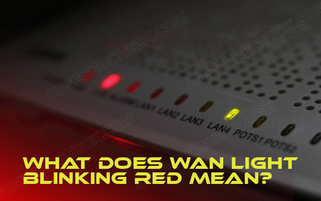 Modem WAN light flashing red