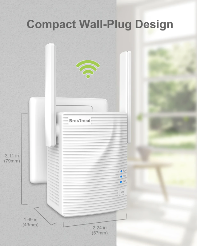 BrosTrend Wifi extender-a one-touch setup