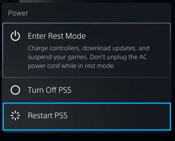 Restart PS4/PS5
