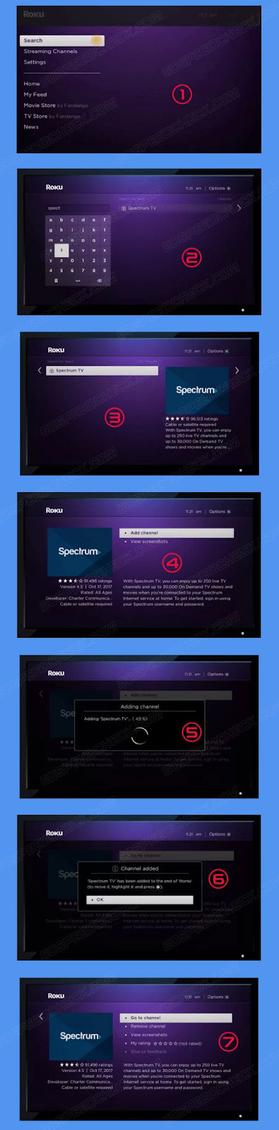 A guide on how to install Spectrum Roku