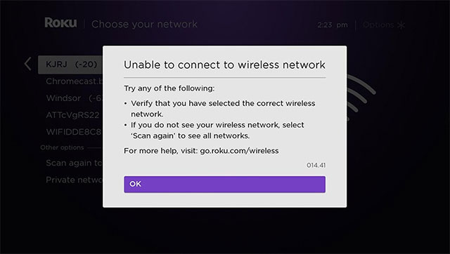 Roku disconnects from Wifi