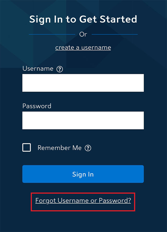 Choose Forgot password option