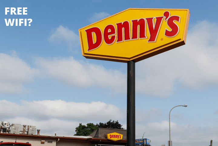 Dennys offers free Wifi