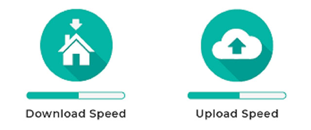 Upload speed and download speed