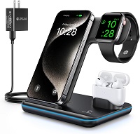 WAITIEE Wireless Charger 3 in 1, 15W Fast Charging