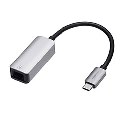 Amazon Basics Aluminum USB 3.1 Type-C to RJ45 Gigabit Ethernet Adapter