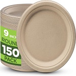 100% Compostable Paper Plates