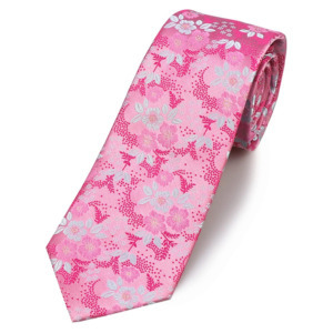 Elfeves Men's Floral Pattern Wedding Necktie
