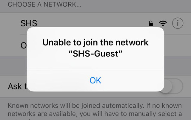 Unable to join the network