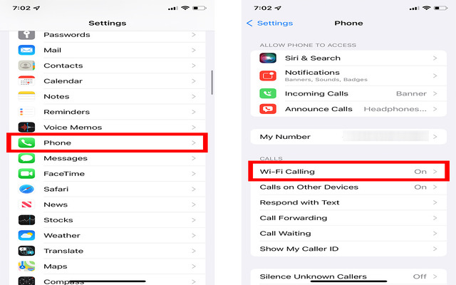 Enable WiFi Calling Feature