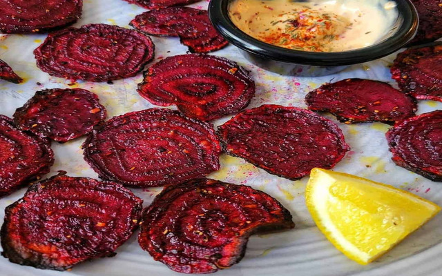 Air-Fried Beet Chips