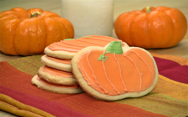 Pumpkin sugar cookies