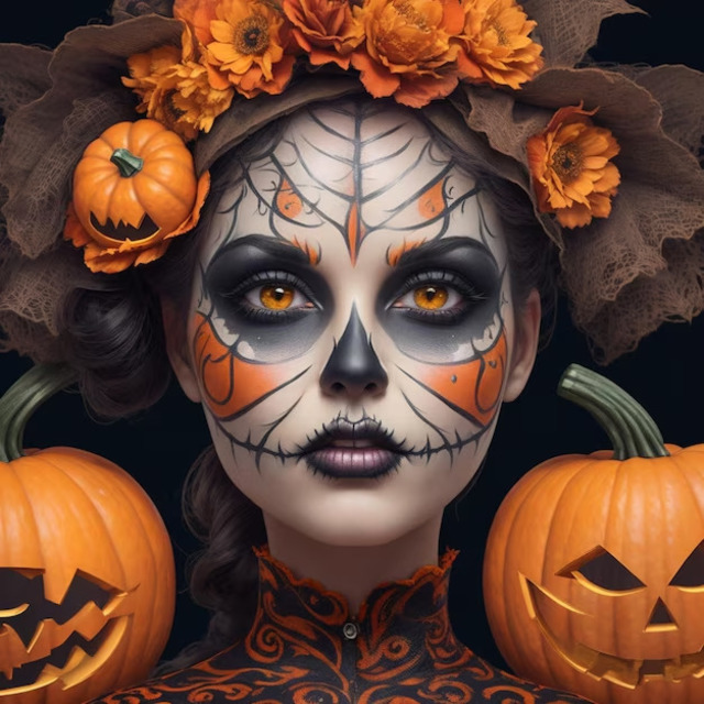 How to make pumpkin makeup look for Halloween?