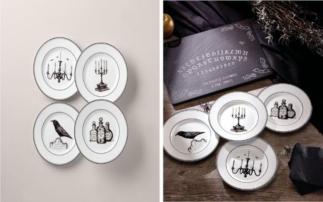 4-piece dessert plate set