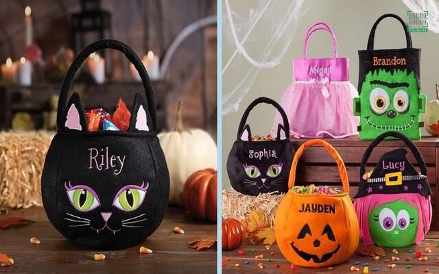 Halloween trick or treat bucket bag to store candy 