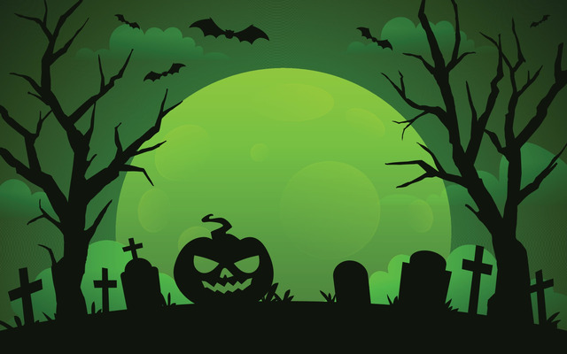 Green is another Halloween color