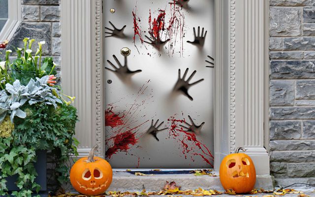 Bloody Hands Halloween Door Decoration