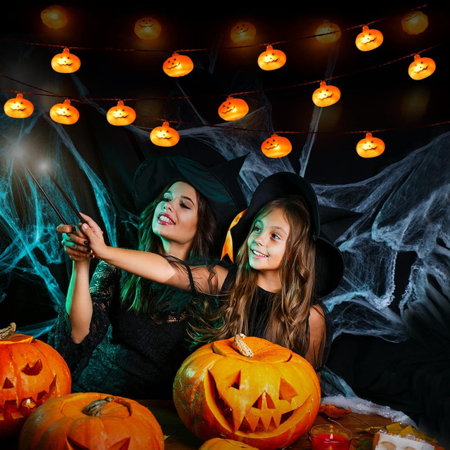 RioGree Halloween Pumpkin String Lights