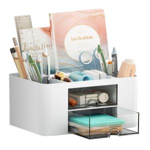 marbrasse pen organizer with 2 drawer