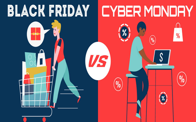 What is the difference between Black Friday vs Cyber Monday?