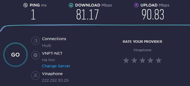 Wifi speed test online: Speedtest Ookla