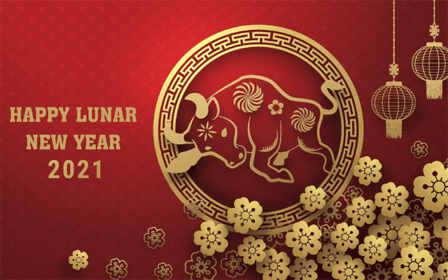 happy lunar new year 2021 design