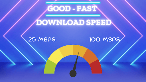 Good - fast download speed