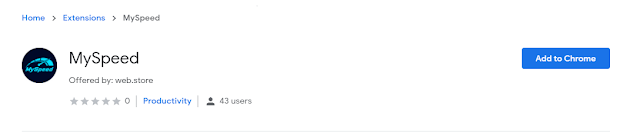 MySpeed extension for Chrome