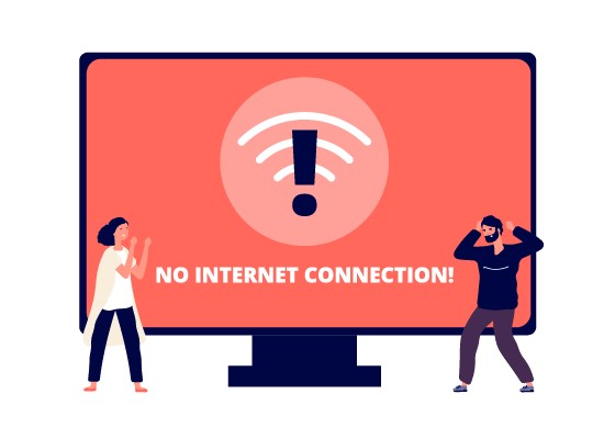Check the internet connection