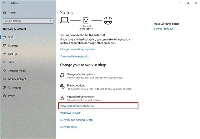 Reset your Windows network settings